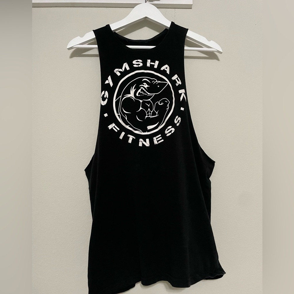 Men’s Black GymShark Drop Tank Medium size